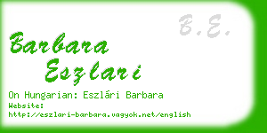 barbara eszlari business card